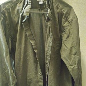 Goodfellow Co Army Green Button Down Shirt